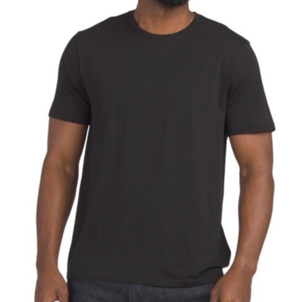 NWT Vince Men's 100% Pima Cotton Crew Neck T-Shirt Black L MX5209034 $88